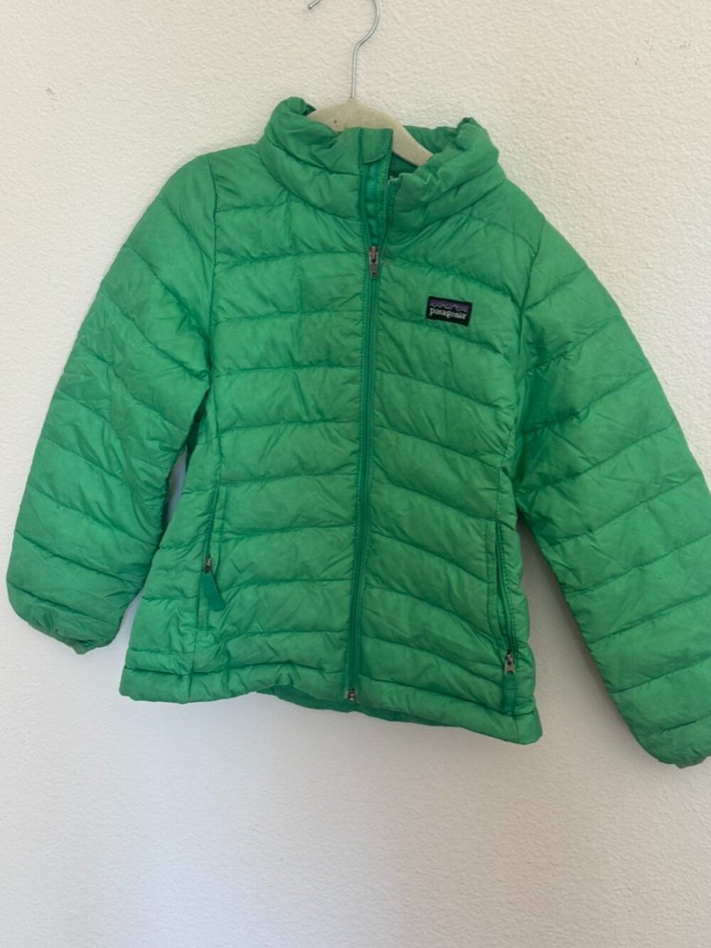 Patagonia Girls Down Sweater Puffer Jacket Green XS 5-6